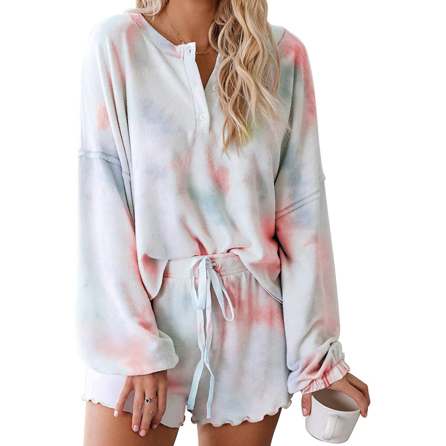 2-Piece: Womens Tie Dye Print Suit Outlet Find Great