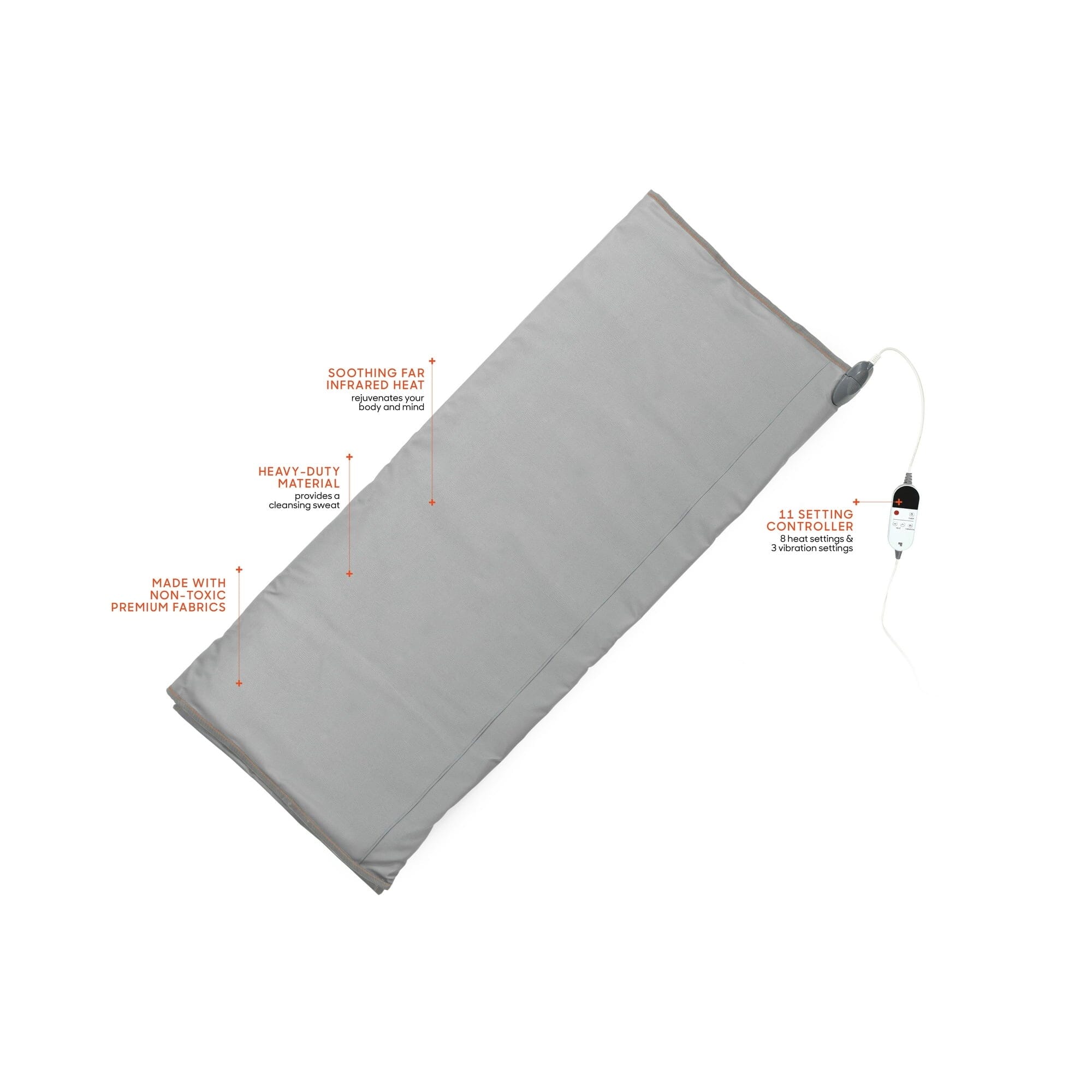 Sharper Image Calming Heat Sauna Wrap, 8 Heat Levels, 3 Massaging Vibrations, Gray Cheap Sale Pay With Paypal