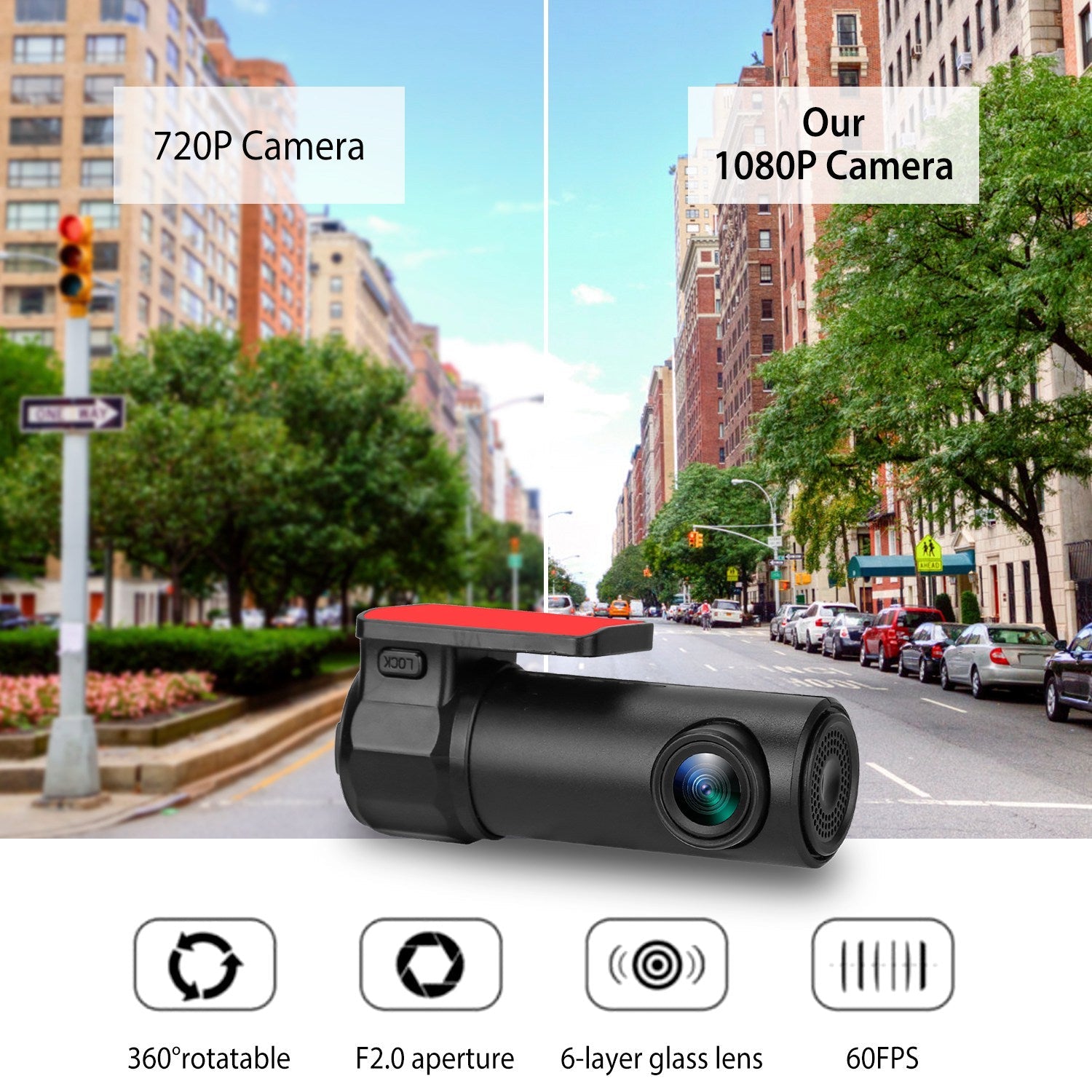 1080P Dash Cam Car Camera Recorder 2025 Unisex Online