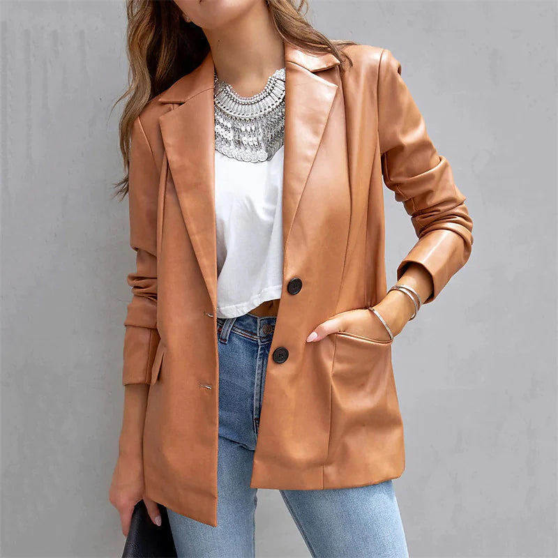 Women's Blazer Warm Breathable Outdoor Office Street Pocket Single Breasted Turndown Outlet 2025 New