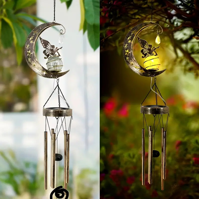 Moon Fairy Solar Wind Chimes Outdoor Free Shipping Sale Online