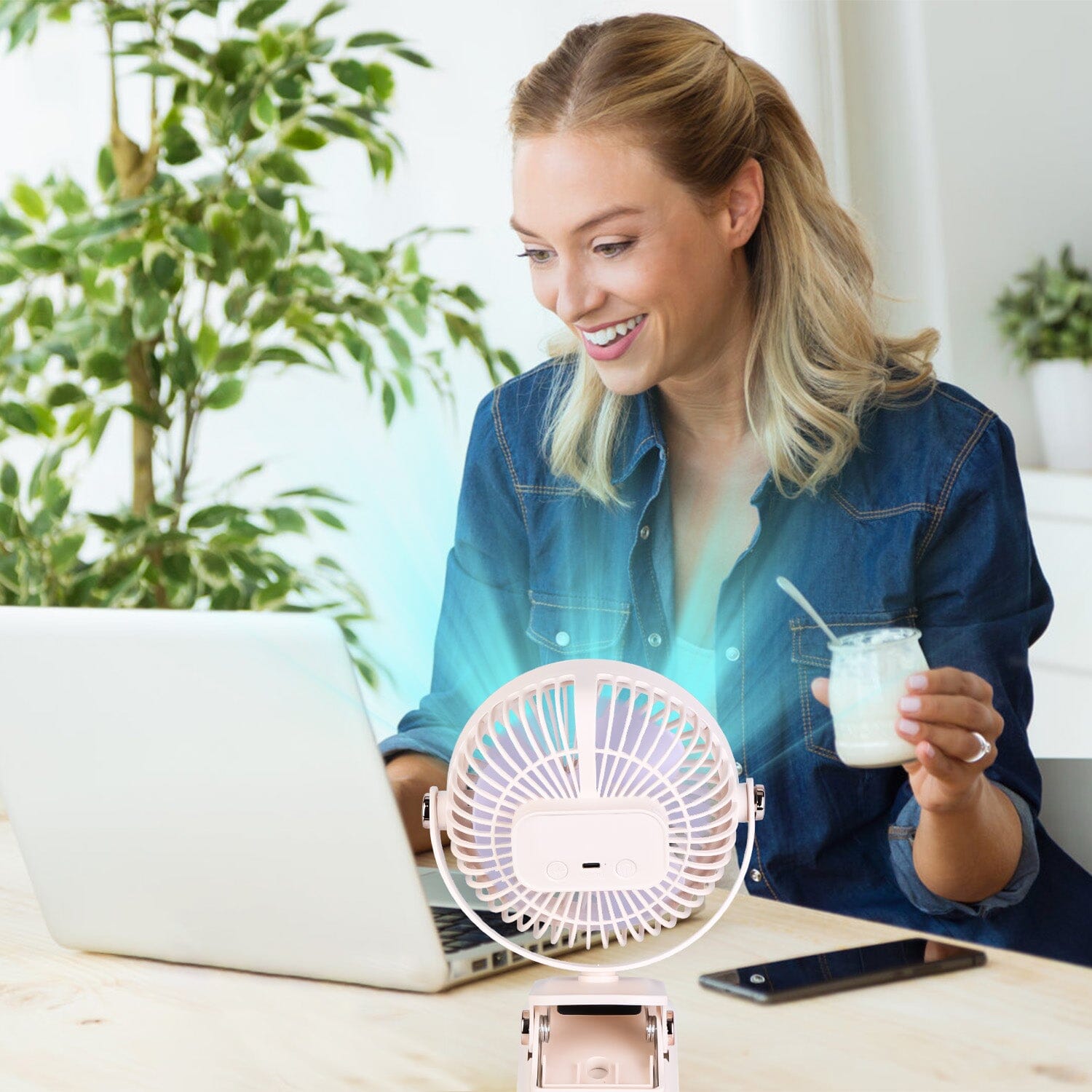 Portable Quiet Rechargeable Clip-On Fan Buy Online