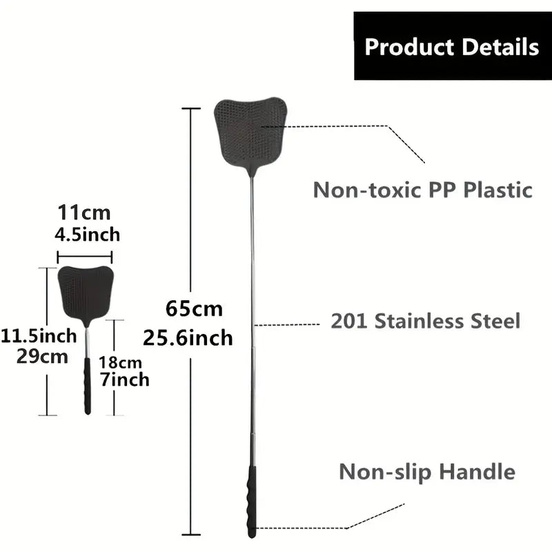 2-Pieces: Heavy Duty Telescopic Fly Swatter Set High Quality Cheap Pice