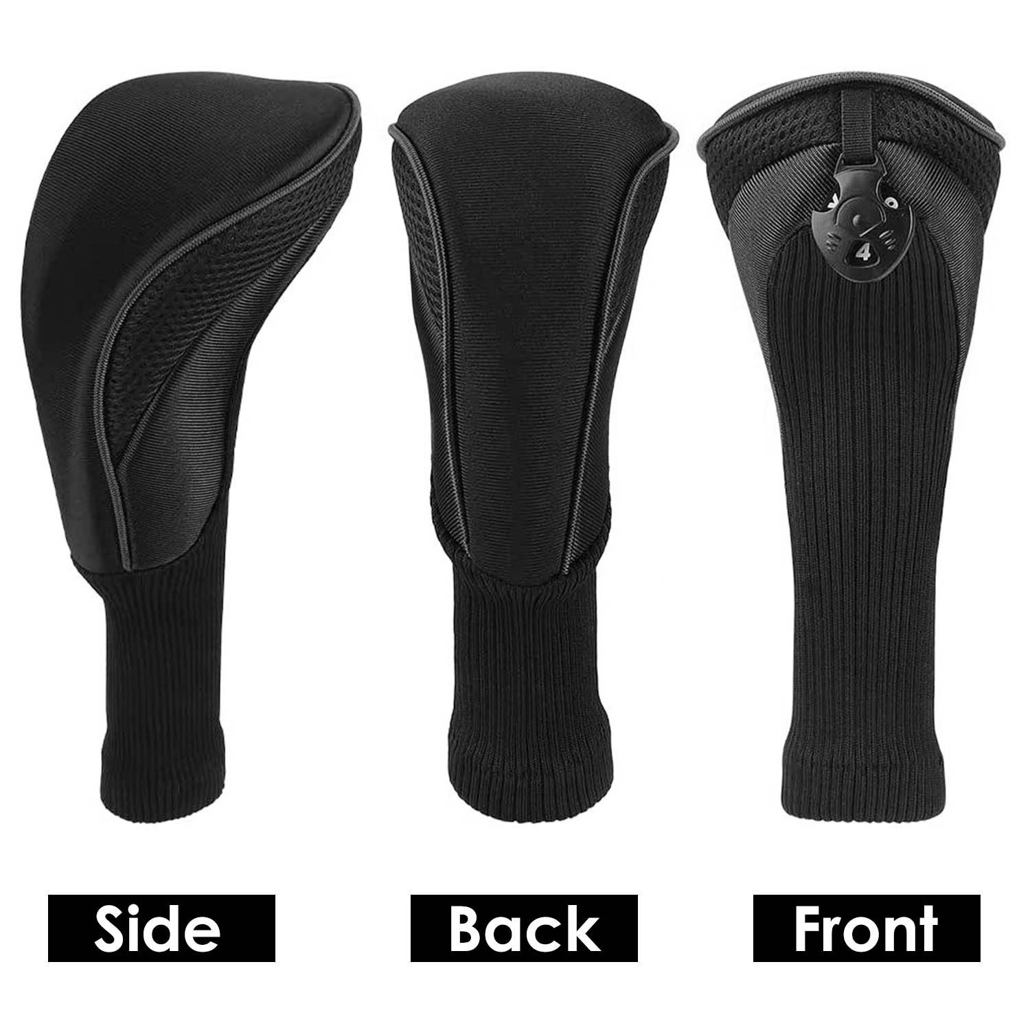 3-Piece: Long Neck Mesh Golf Club Head Cover Fashionable For Sale