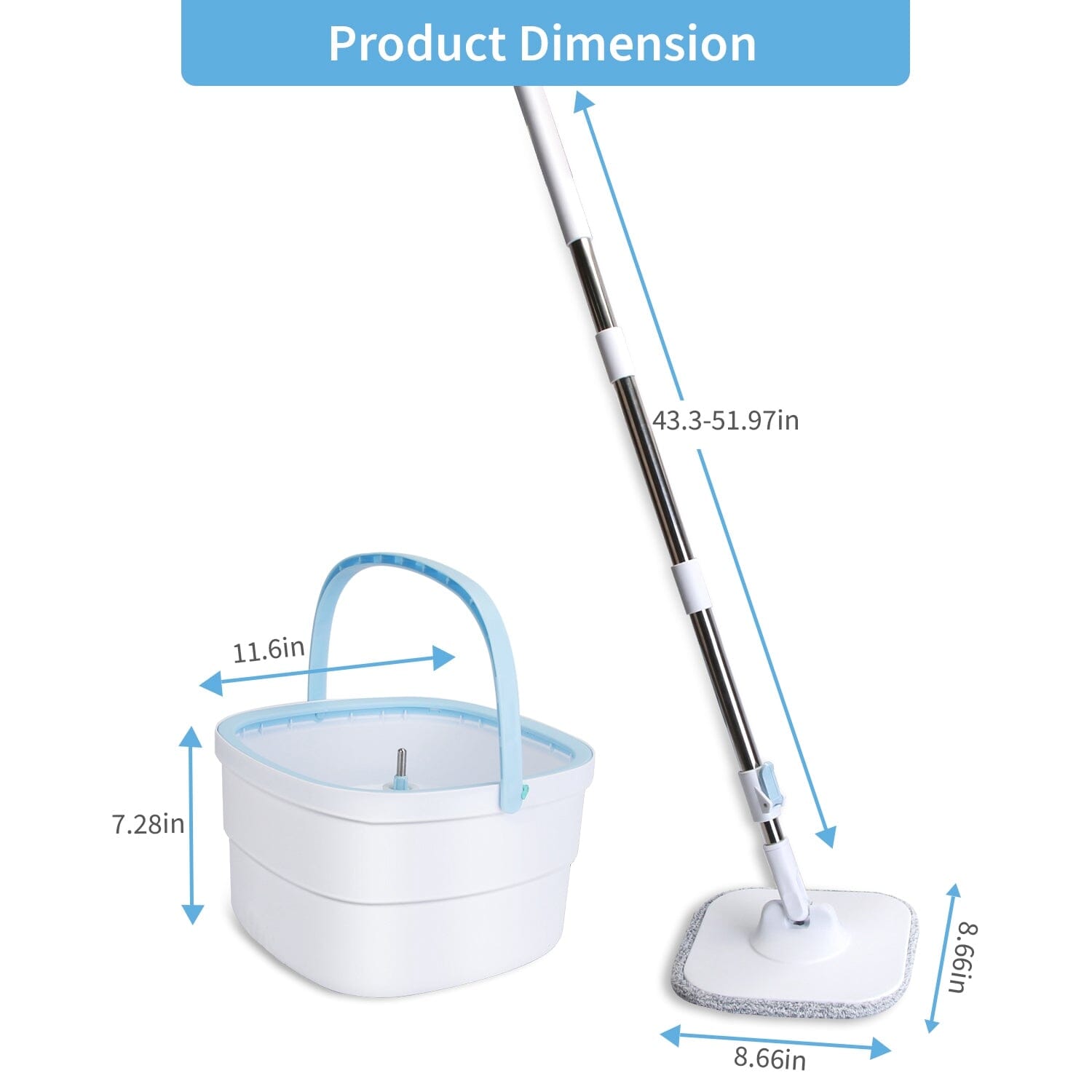 Spin Mop and Bucket with Wringer Set Clearance Wide Range Of