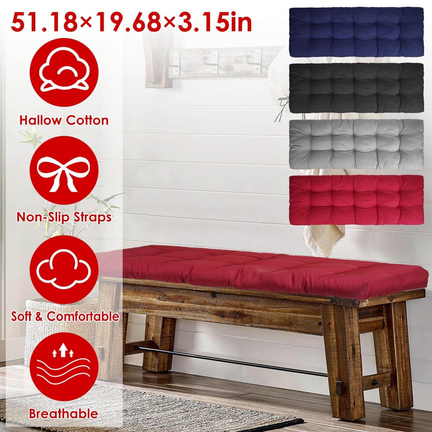 Bench Seat Cushion for Indoor Outdoor Furniture Non-Slip Buy Cheap Websites