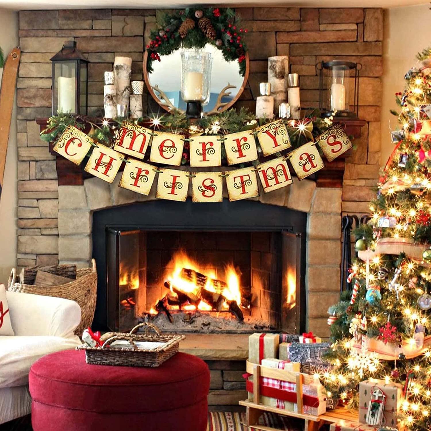 Merry Christmas Banner Home Decor 2025 Newest