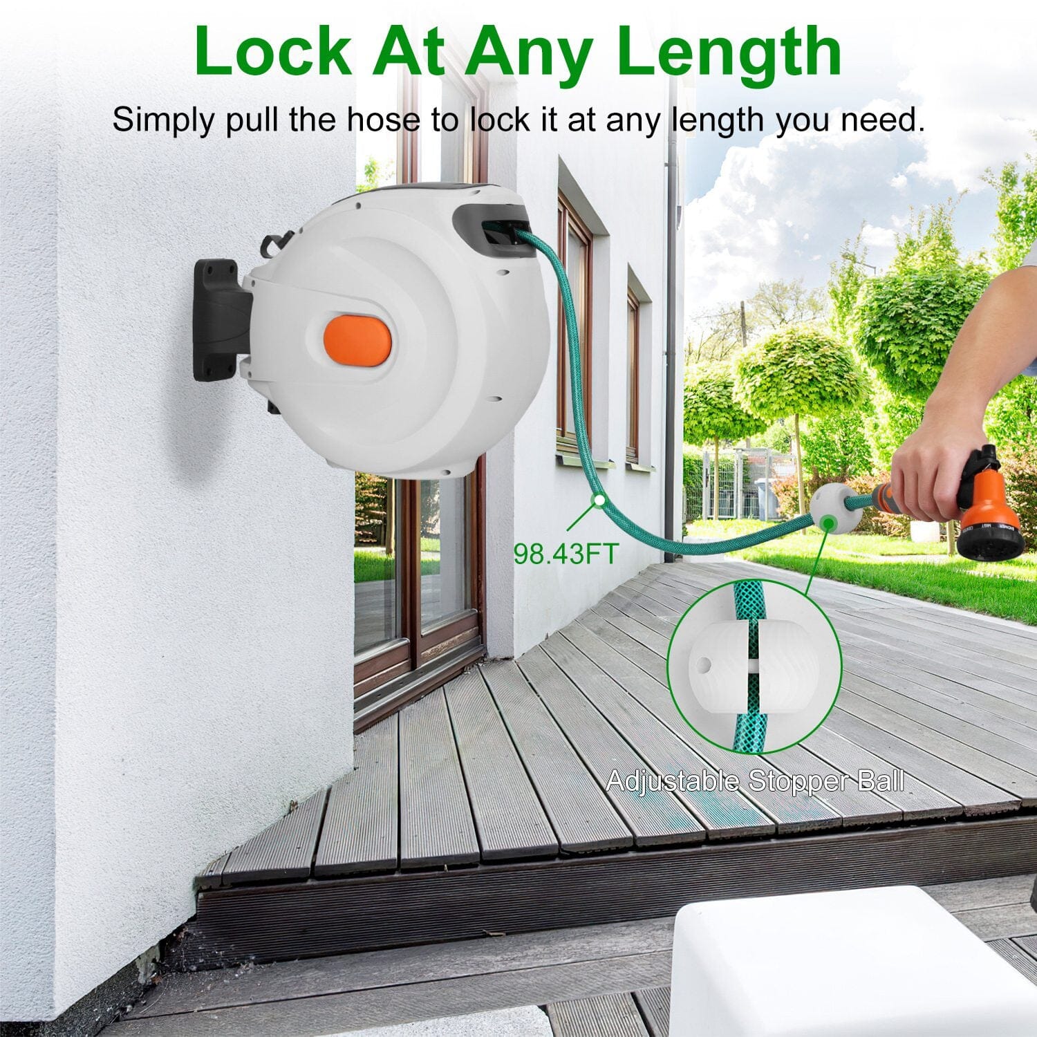 Wall Mounted Automatic Retractable Garden Hose Reel Fashionable Sale Online