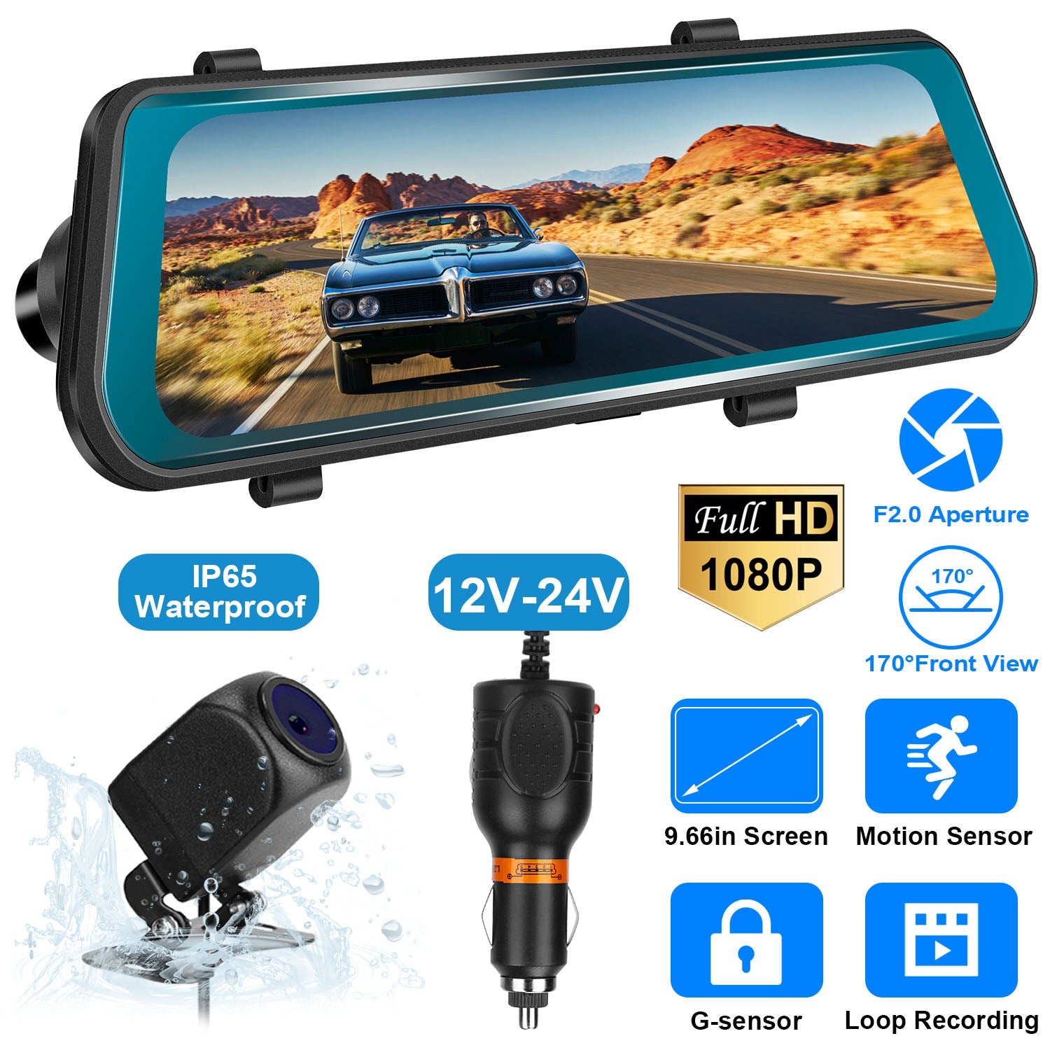 FHD 1080P Car DVR Dash Camera with G-Sensor Visa Payment For Sale