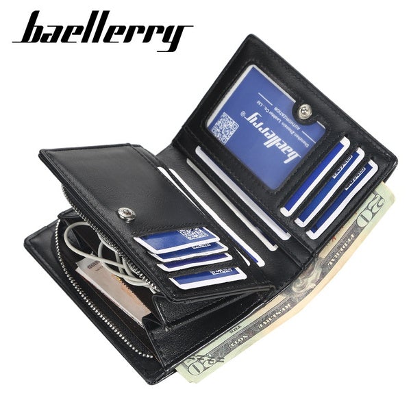 Baellerry Men's Zipper Short Fashion Wallet Supply