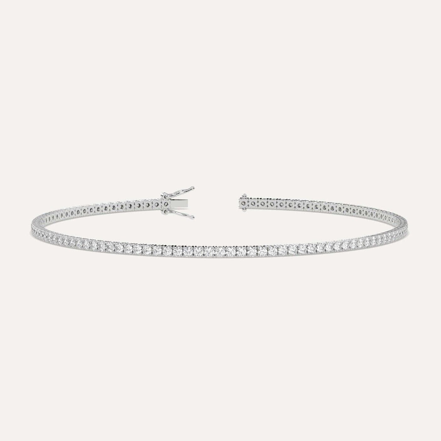 3 Ct TW Round-Cut Natural Diamond Tennis Bracelet 7 14K White Gold Buy Cheap With Paypal
