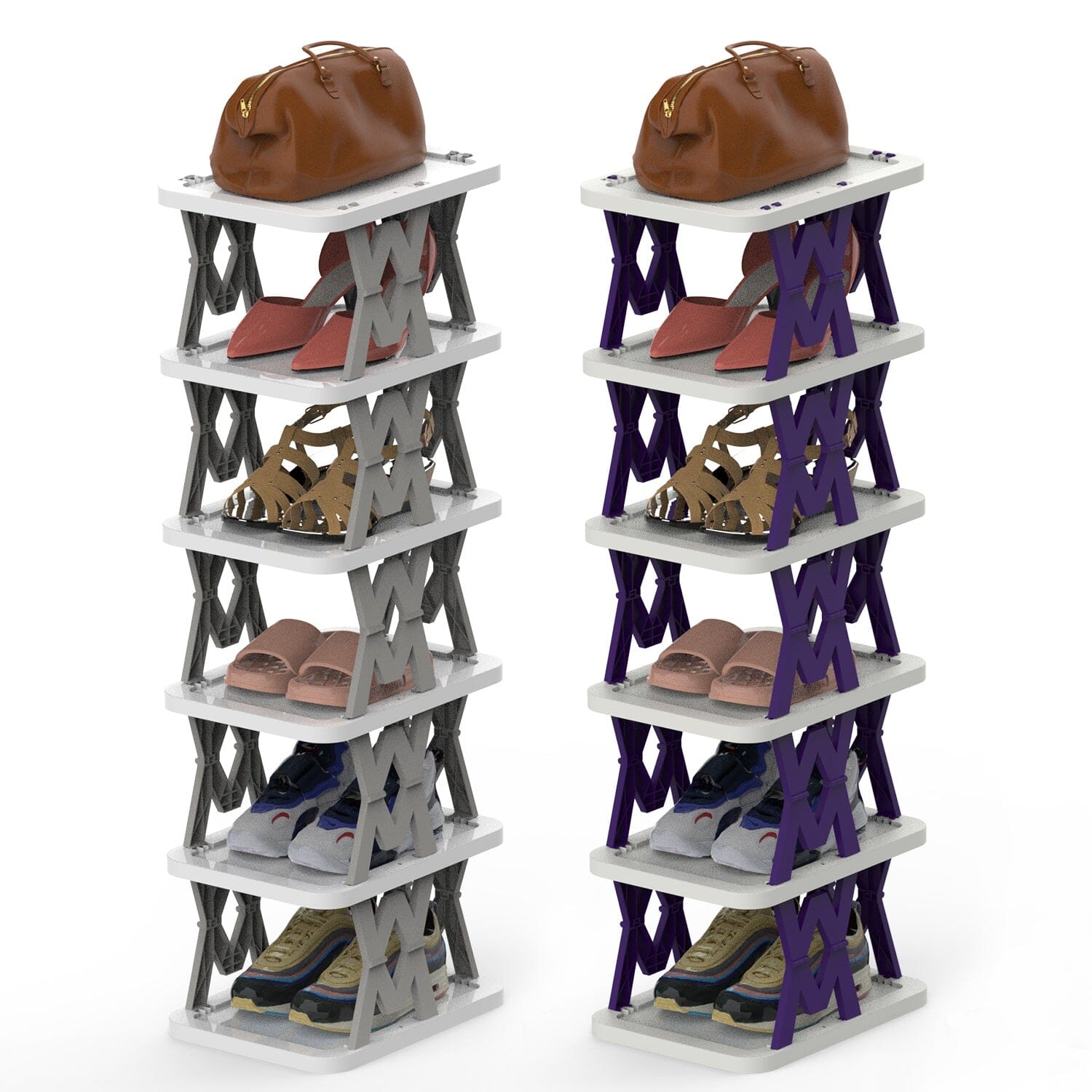 6-Tier Foldable Vertical Shoe Rack Cheap Sale Low Pice