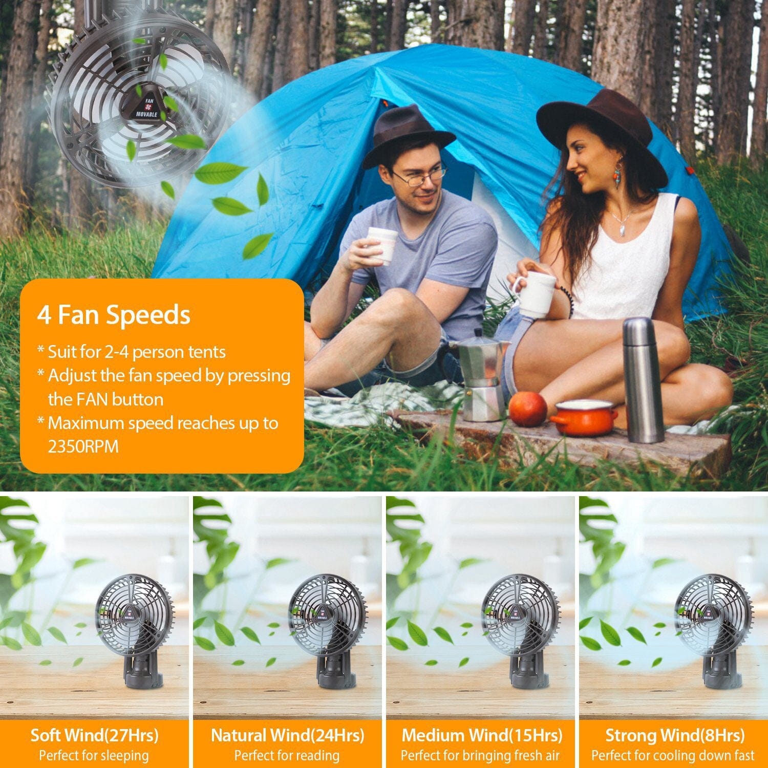 10400 mAh Portable Camping Fan Visit New Sale Online