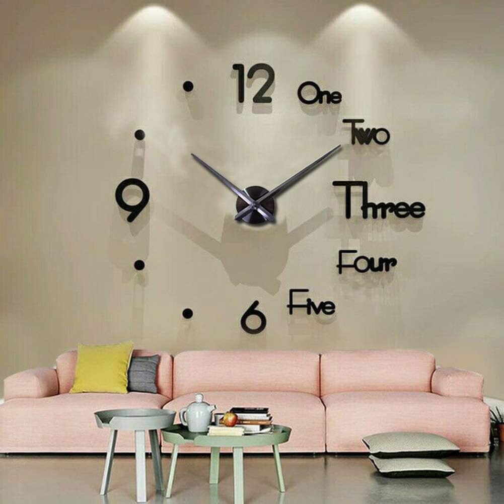 Large 3D Frameless Wall Clock Stickers Sast Online