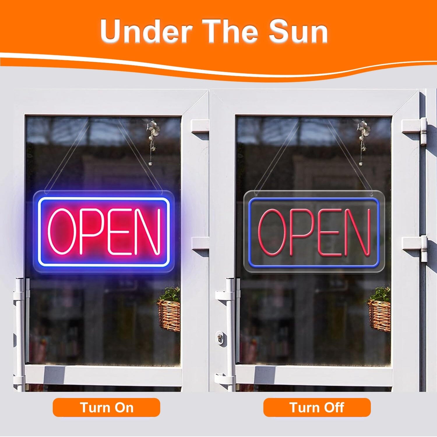 LED Open Sign Advertisement Board with 11 Levels Adjustable Brightness Clearance Footaction