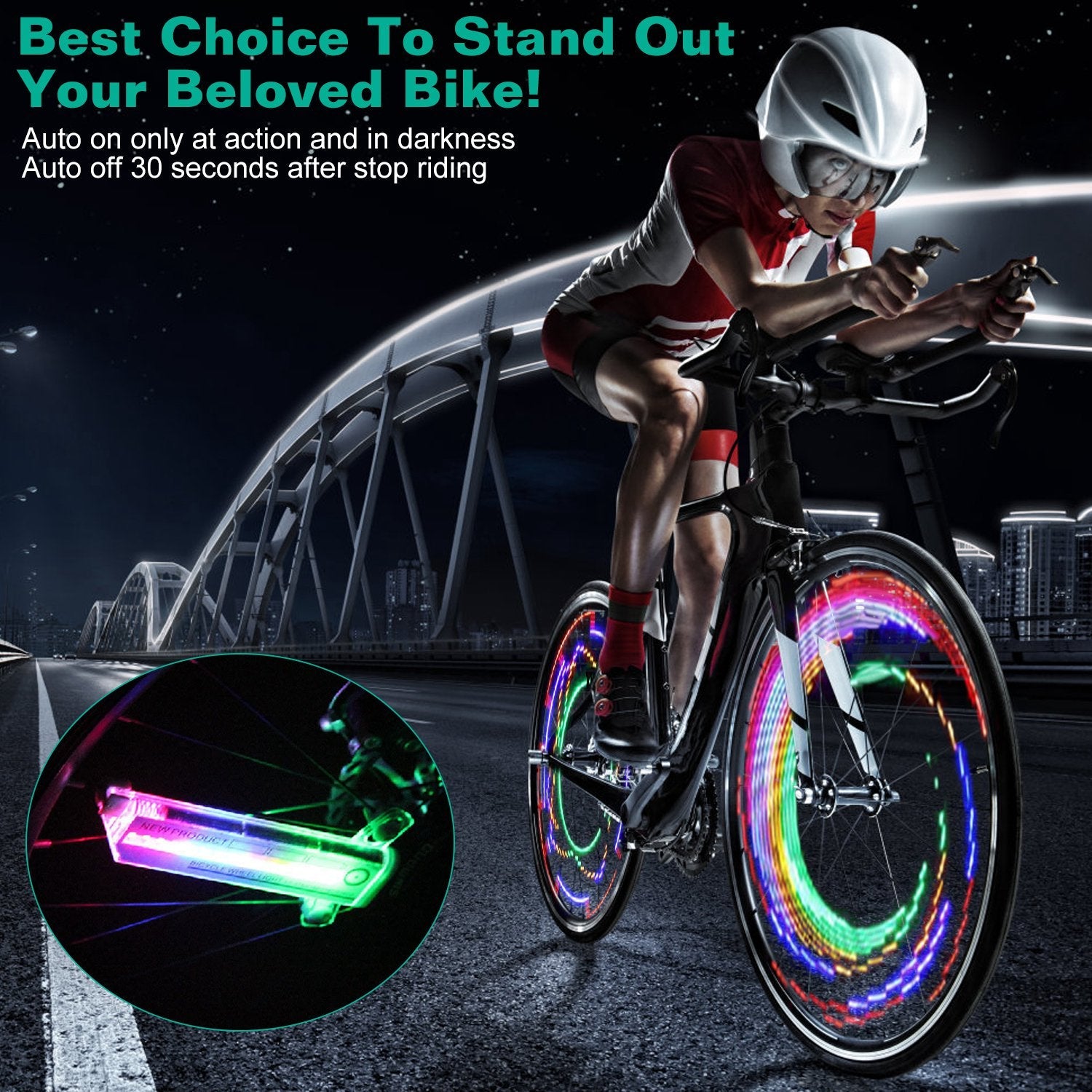 2-Piece: 32 LEDs Pattern Cycling Lights Visit New