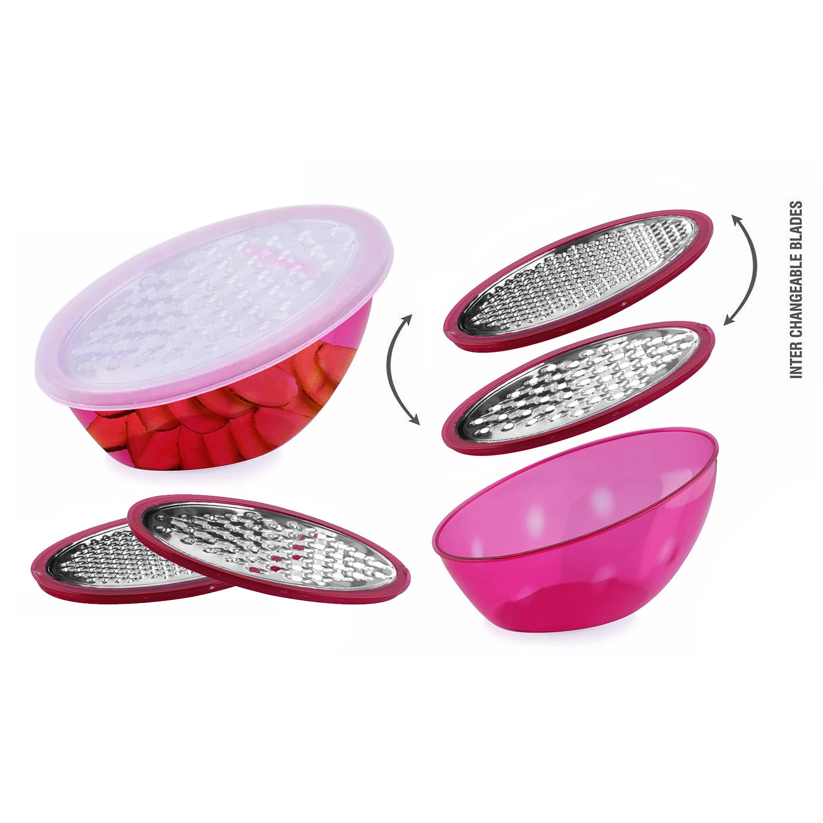 5-Piece: Cheese Grater Citrus Lemon Zester With Food Storage Container & Lid Sale Get To Buy