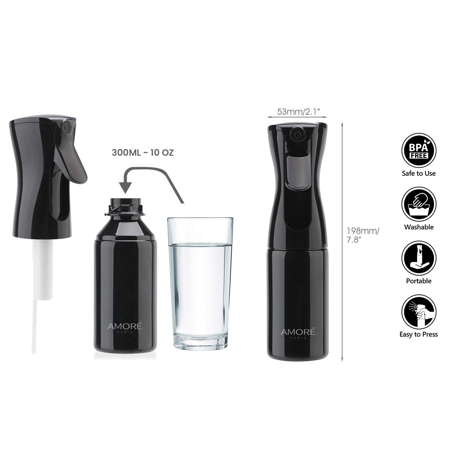 360 Continuous Hair Water Ultra Fine Mister Spray Bottle Cheap Pictures