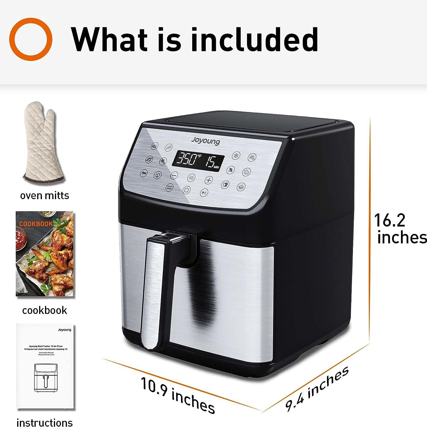 JOYOUNG Air Fryer 5.8QT Detachable Double Basket Air Fryer Free Shipping Online