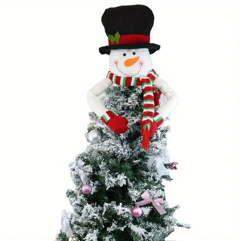 Traditional Wool Festive Christmas Tree Top Star and Snowman Decoration Top Quality For Sale