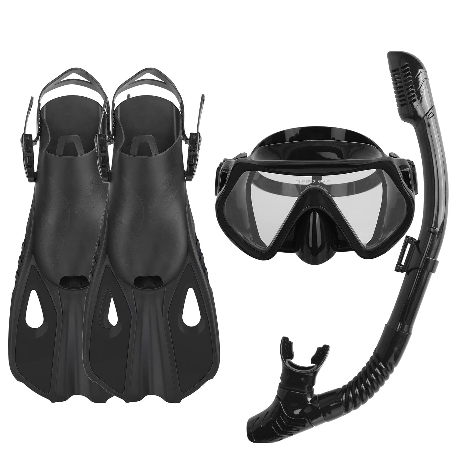 Snorkling Gear Mask Fin Set with Adjustable Swim Fins Cheap Sale Comfortable