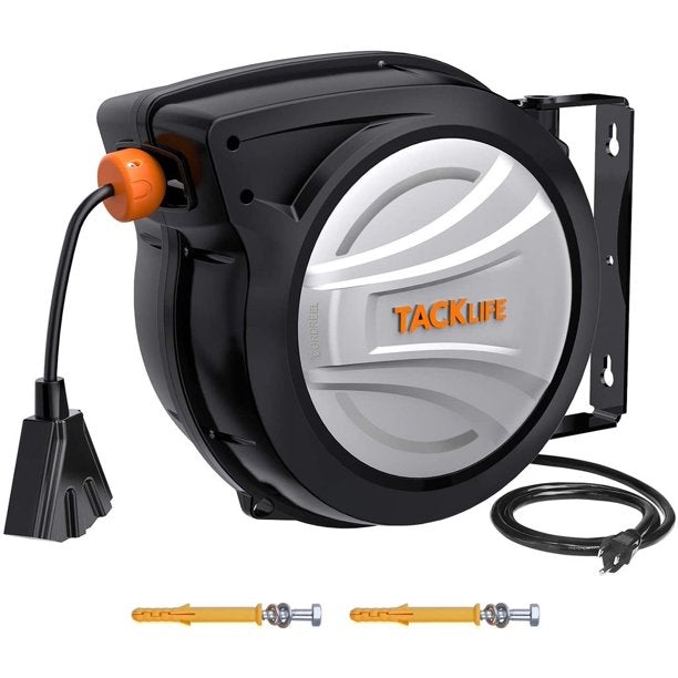 Tacklife Retractable Extension Cord, 65FT+4.5 Extension Cord Reel Outlet Store Cheap Pice