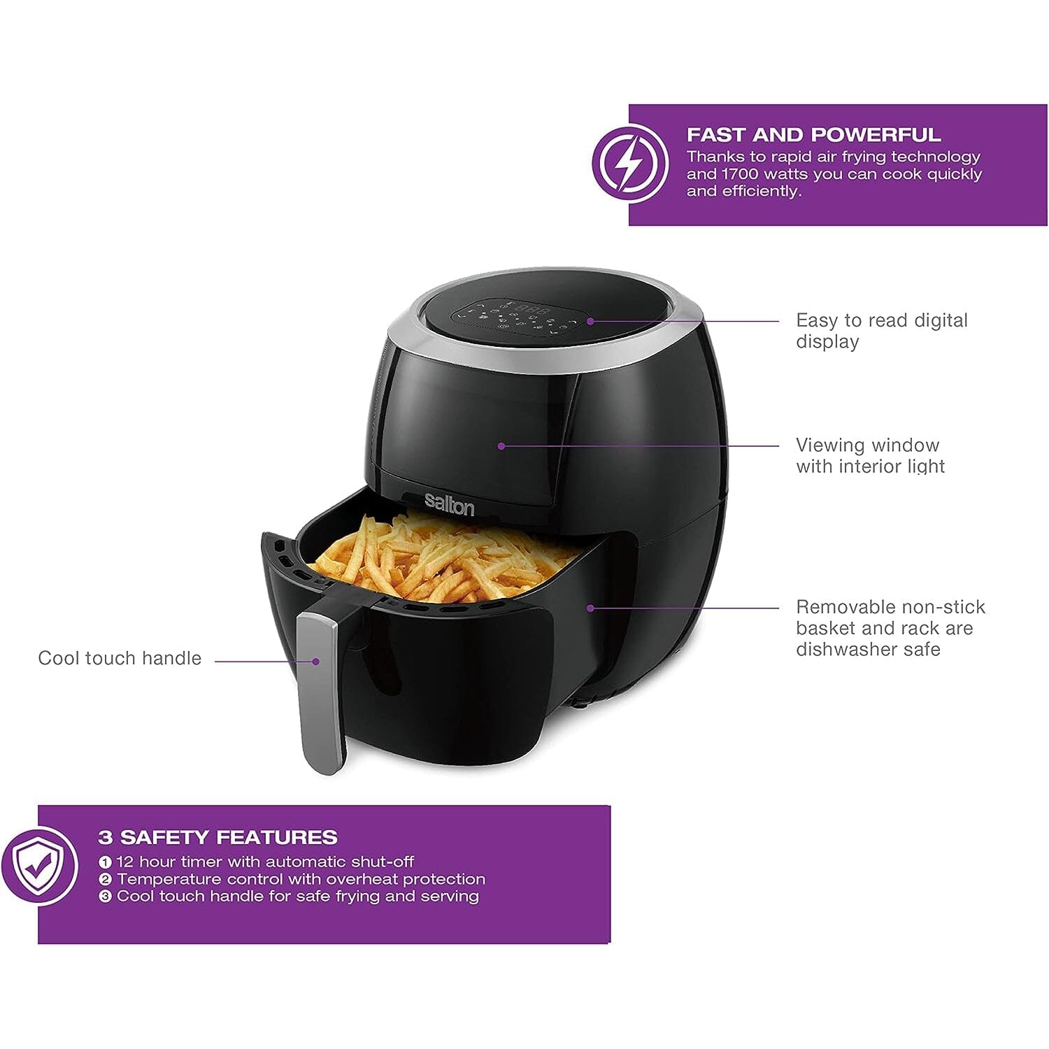 Salton Air Fryer XXL with Viewing Window - 8L Cheap Sale 100% Authentic