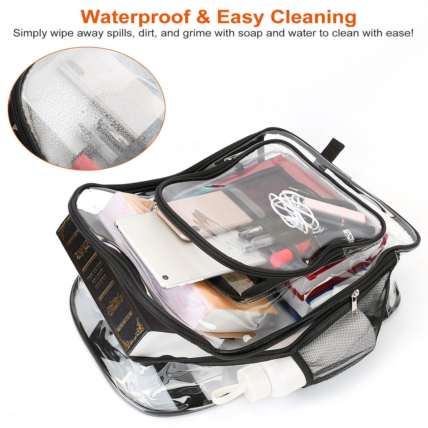 Book Bag Waterproof PVC Clear Backpack 5.3Gal with Reinforced Strap Sale New Styles