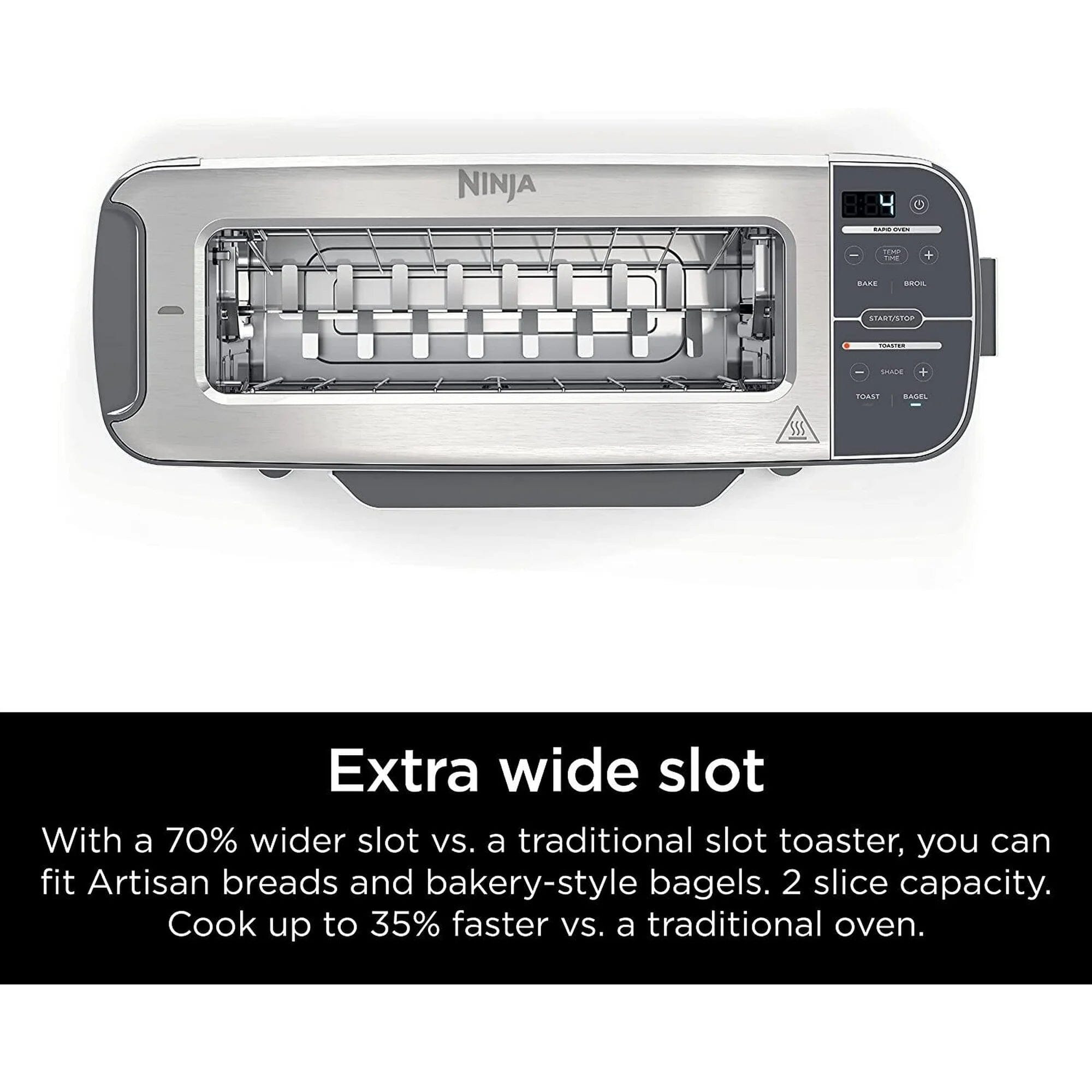 Ninja ST100 Foodi 2-in-1 Flip Toaster Snack Maker 1500 Watts (Refurbished) Cheap Sale Pay With Paypal