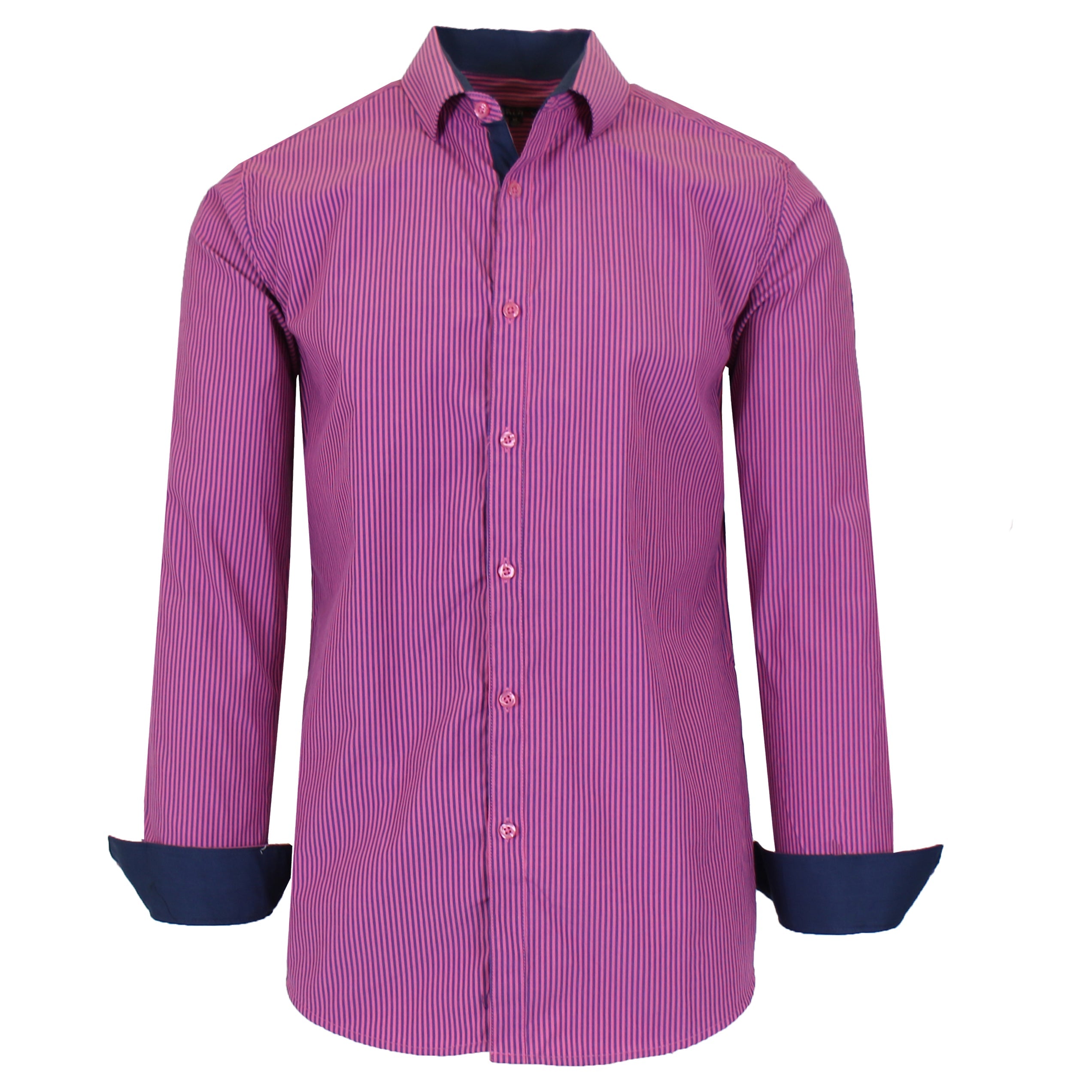 Men's Long Sleeve Slim Fitting Gingham Pattern Dress Shirts Discount Wholesale