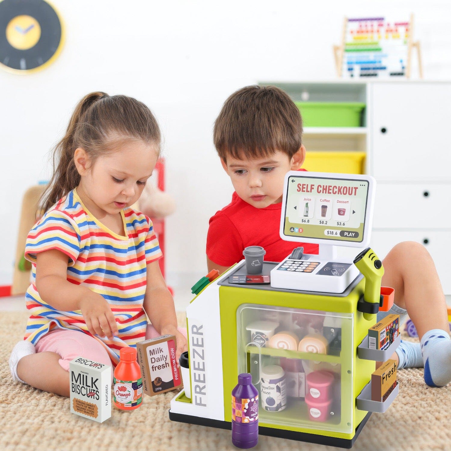 48-Piece: Pretend Cash Register Play Toy Set Really Cheap Shoes Online