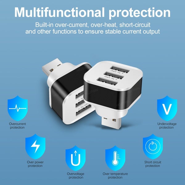 2-Pack: High Speed USB HUB 3 Ports Splitter Cheap Free Shipping