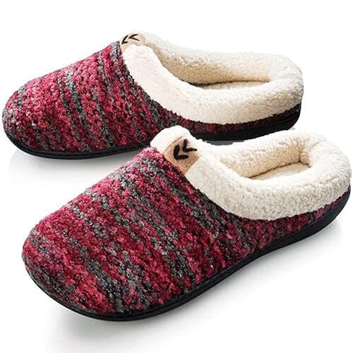 Roxoni Womens Knitted Fleece Lined Clog Slippers Warm House Shoe Shipping Outlet Store Online