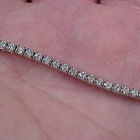 Estate 2.10CTW Natural Diamond Tennis Bracelet 14K White Gold 7 Clearance Factory Outlet