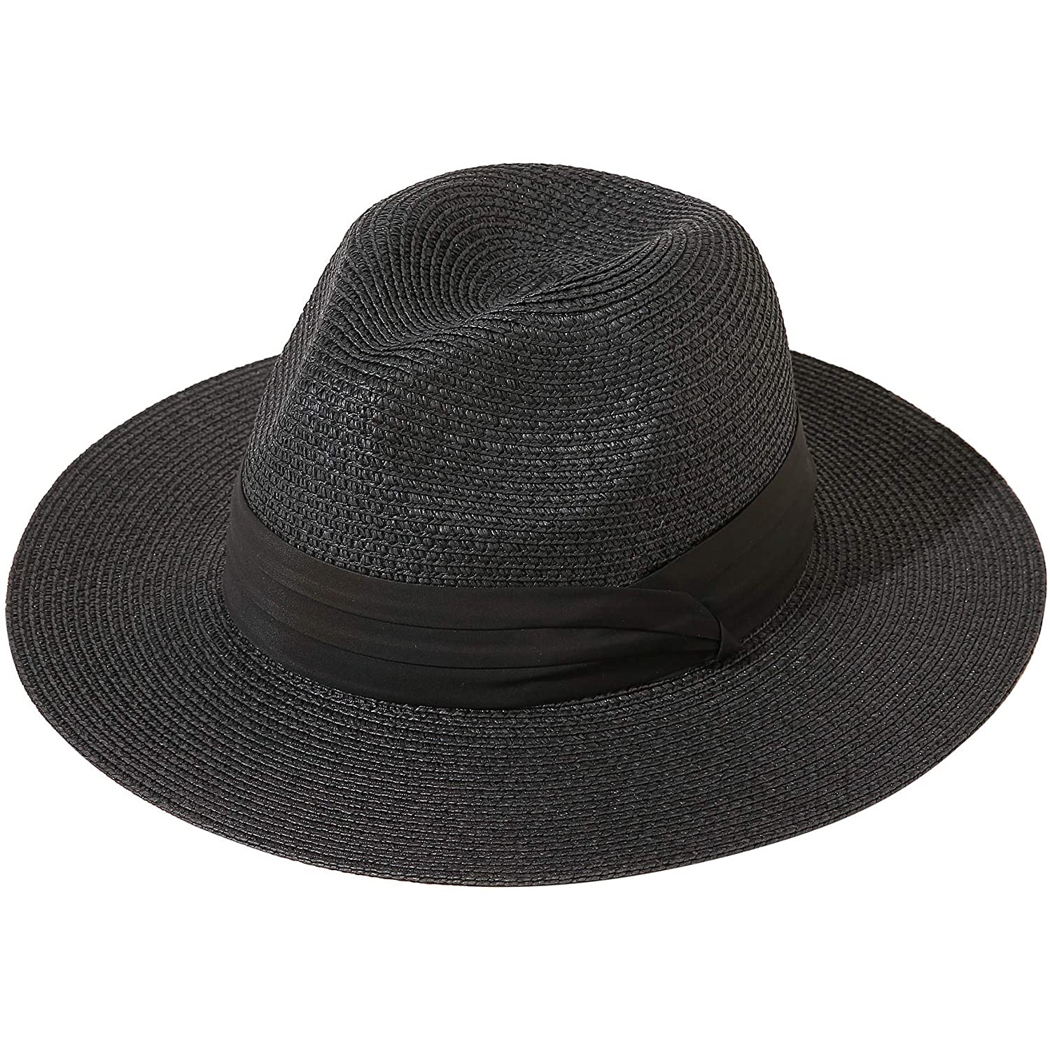 Women Wide Brim Straw Panama Roll up Hat With Mastercard Cheap Pice