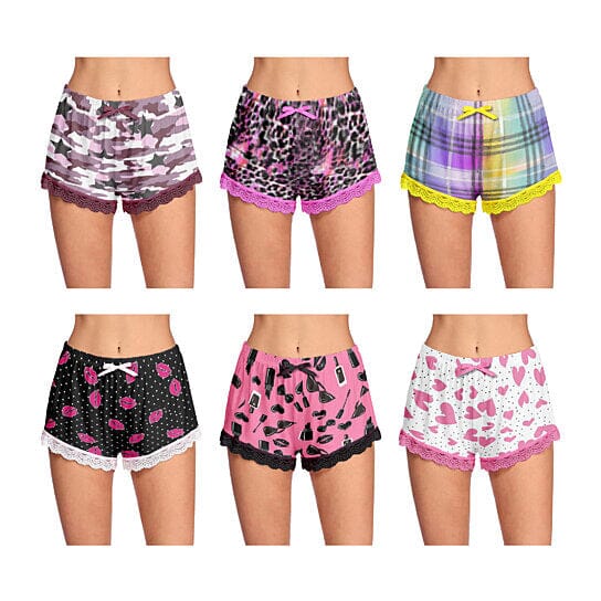 5-Pack: Women's Soft Comfy Printed Lounge Sleep Pajama Short Countdown Package Cheap Online