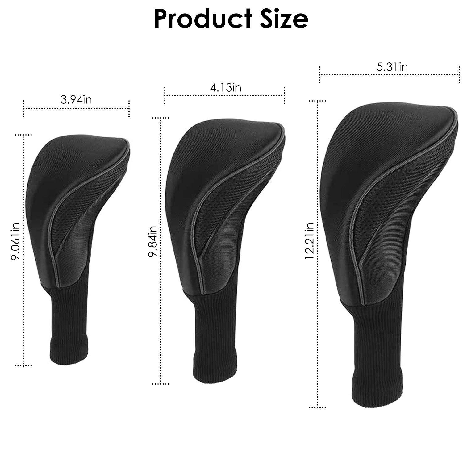 3-Piece: Long Neck Mesh Golf Club Head Cover Fashionable For Sale