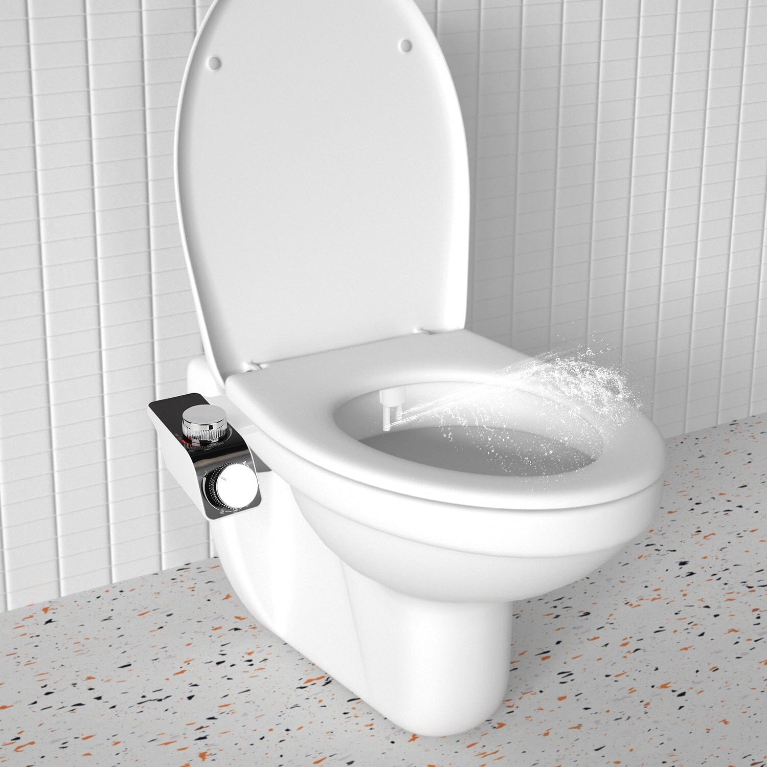 Bidet Attachment Non-Electric Fresh Water Sprayer with Self Cleaning Dual Nozzle Cheap Pice Outlet