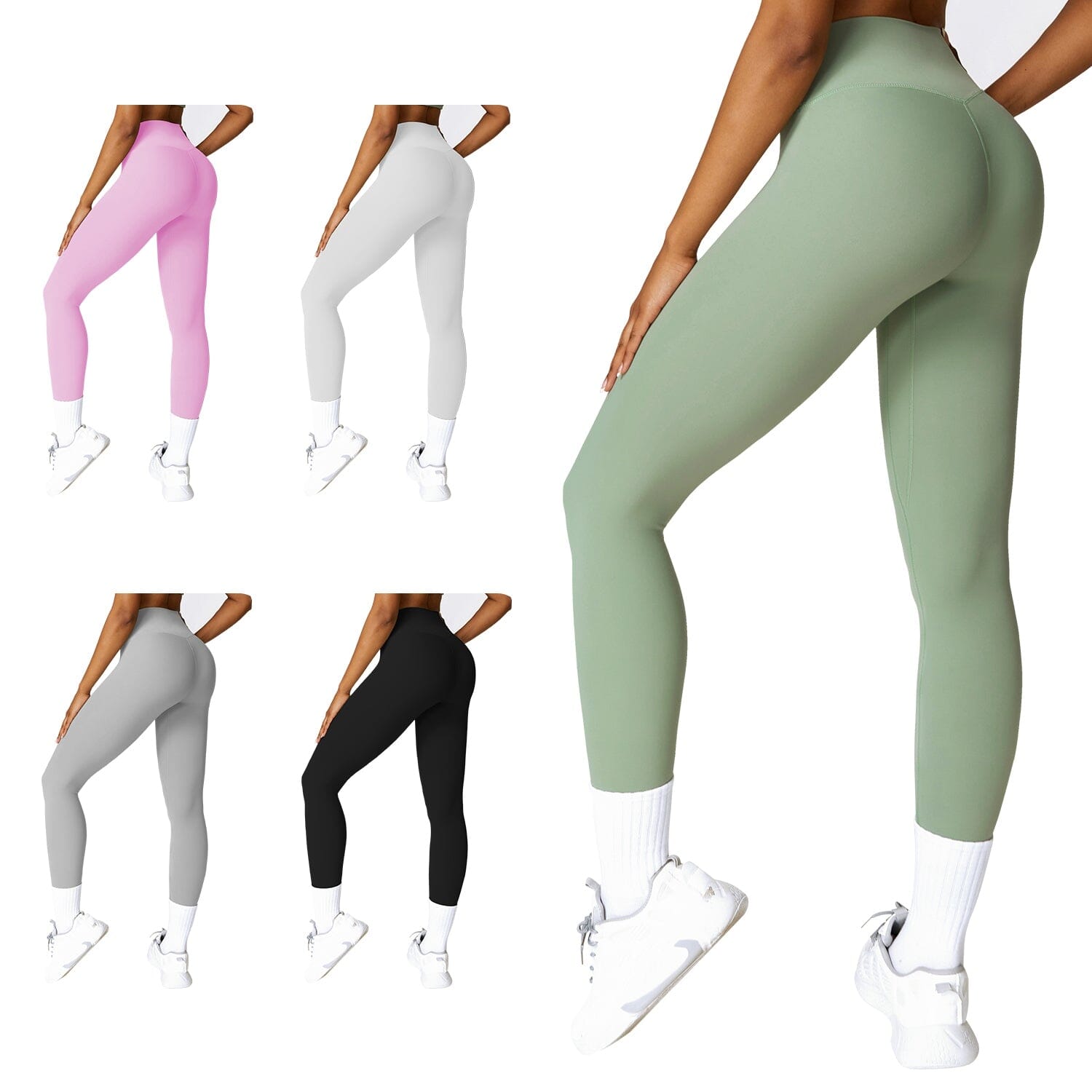 Women's High Waist Workout Leggings Tummy Control Compression with 25 Inseam No Front Seam Best Wholesale Cheap Pice