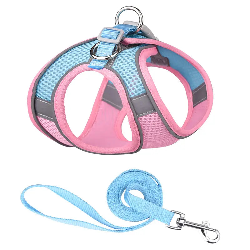 Reflective Dogs Harness with Leash Adjustable Harness Vest Breathable Collars Free Shipping Outlet Store