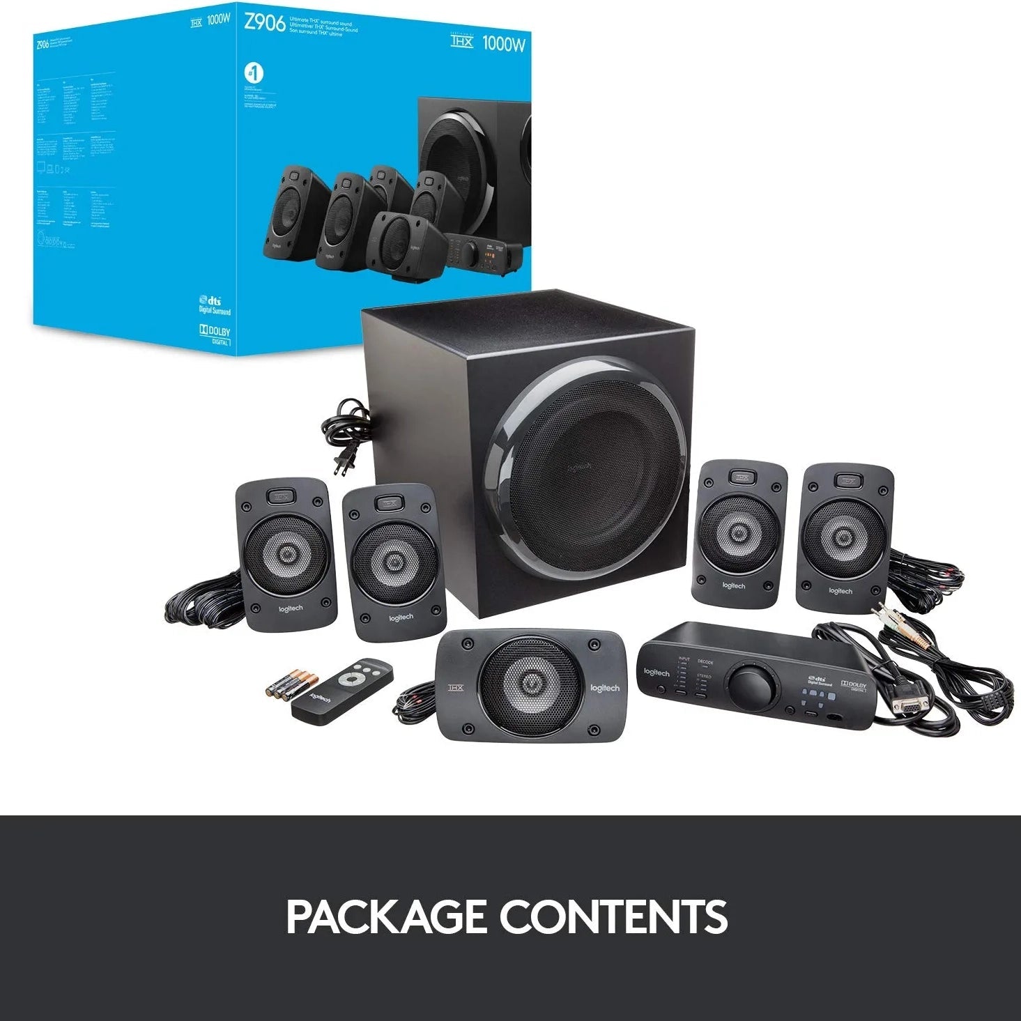 Logitech Z906 5.1 Surround Sound Speaker System - THX, Dolby Digital and DTS Digital Certified (Refurbished) Buy Cheap 100% Guaranteed