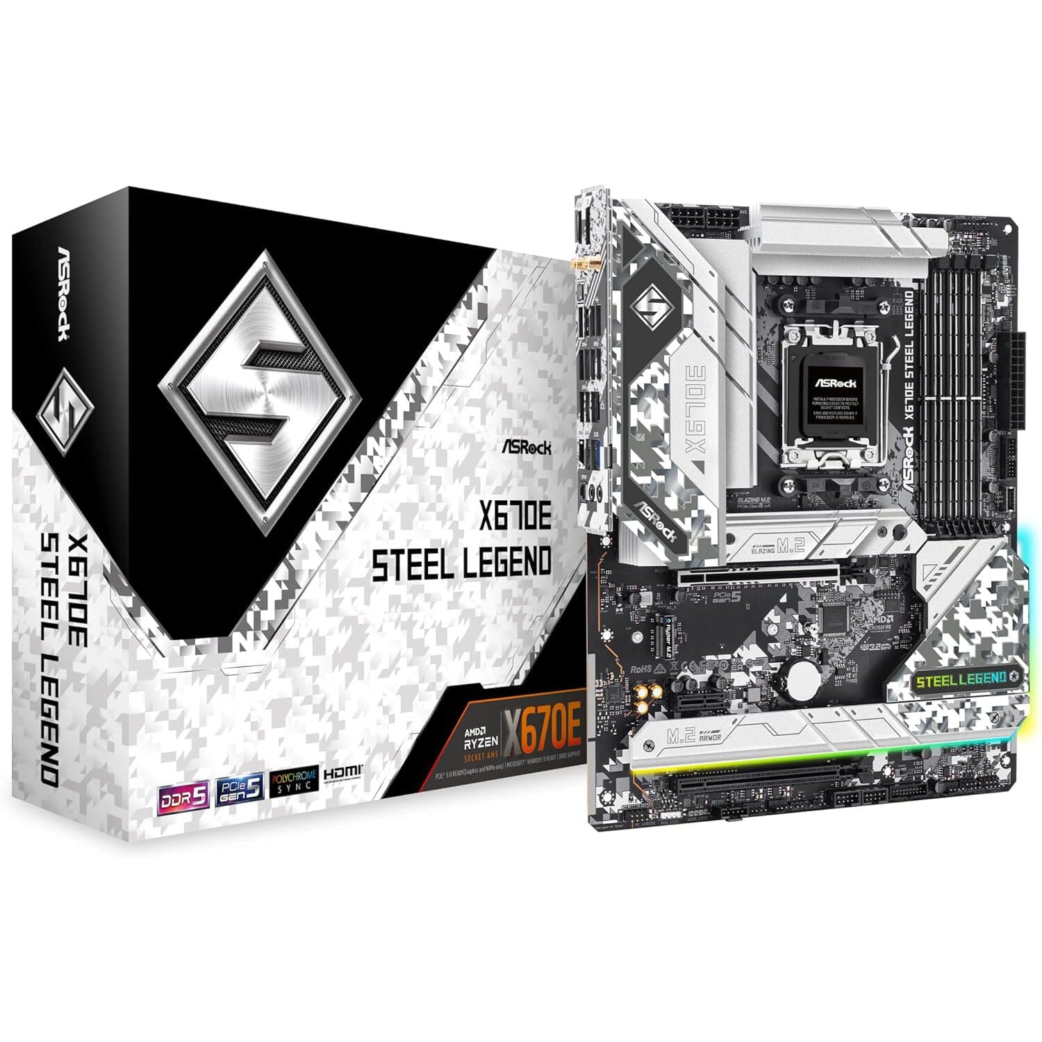 ASRock X670E Steel Legend Support AMD AM5 Ryzen Motherboard (Refurbished) Free Shipping Inexpensive