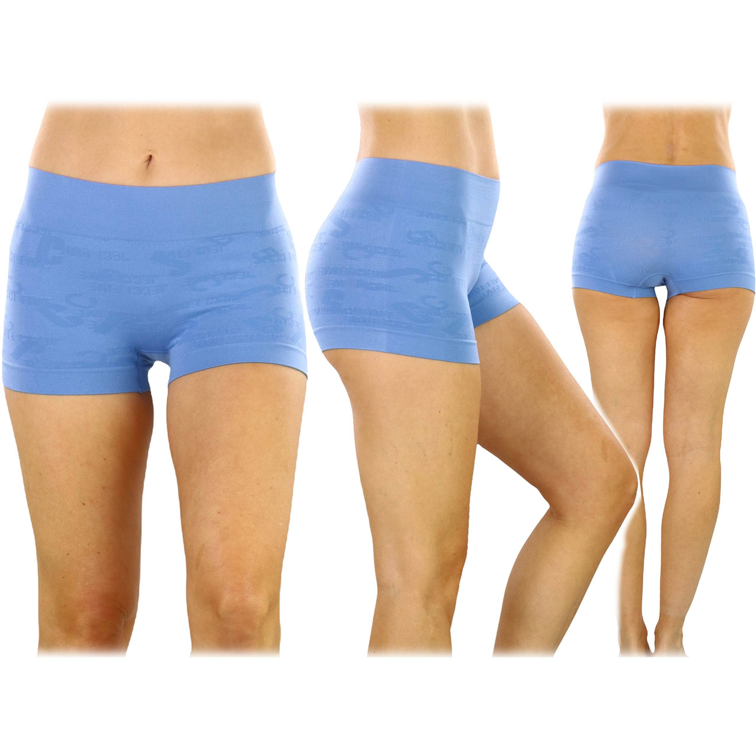 6-Pack: Women's Stretch Microfiber Cheeky Boyshort Panties Cheap Factory Outlet