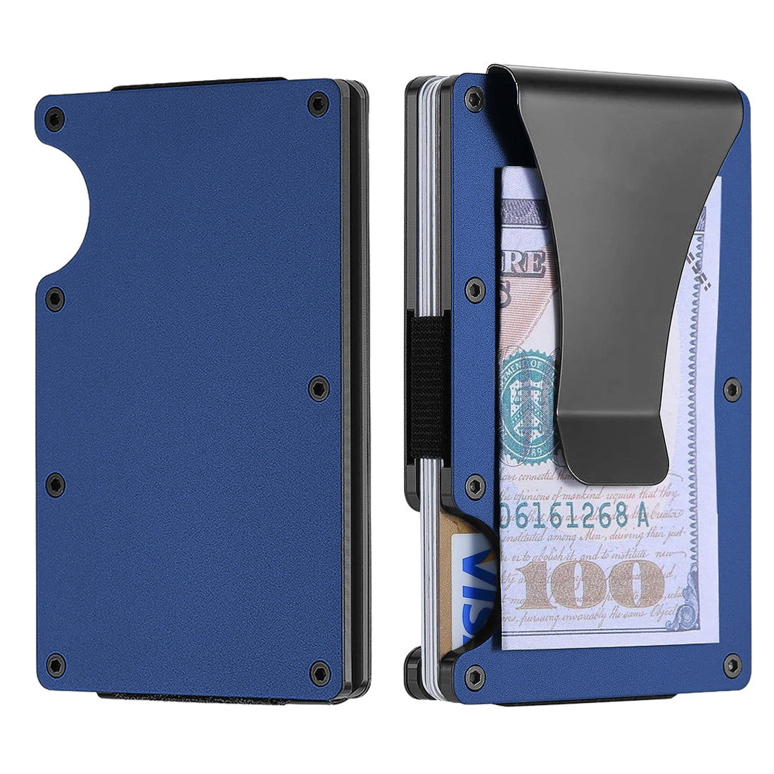 RFID Blocking Minimalist Scratch Resistant Slim Credit Card Holder Wallet with Easily Removable Money Clip Low Pice Fee Shipping For Sale