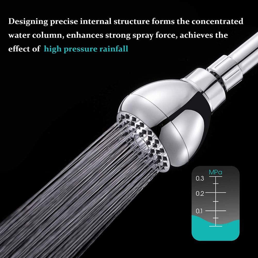 High Pressure Shower Head 3 Anti-clog Anti-leak Fixed with Adjustable Swivel Brass Ball Joint Cheap