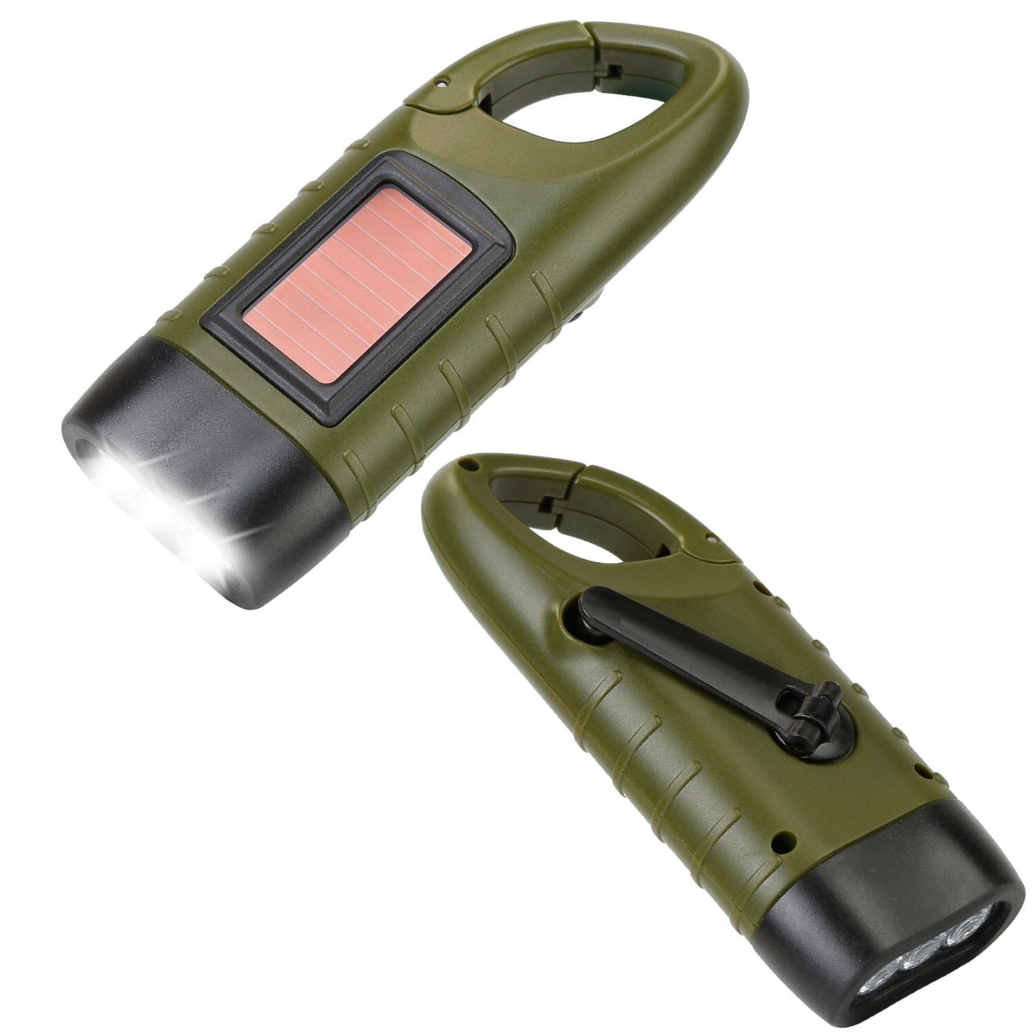 2-Pack: Hand Crank Solar Powered Flashlight Buy Cheap Best Place