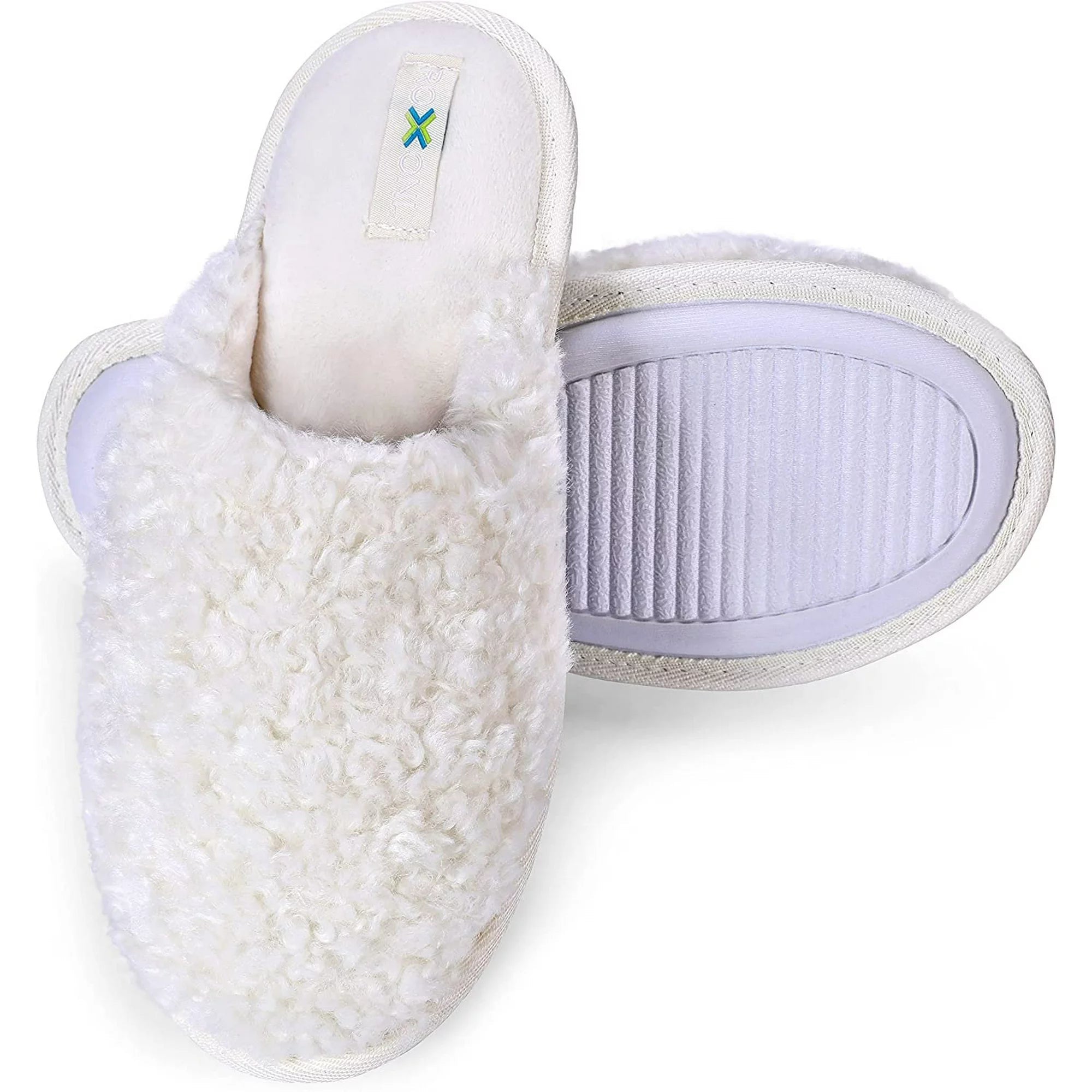 Roxoni Women Slipper Cozy Memory Foam, Indoor Outdoor Rubber Sole Sale Outlet Locations