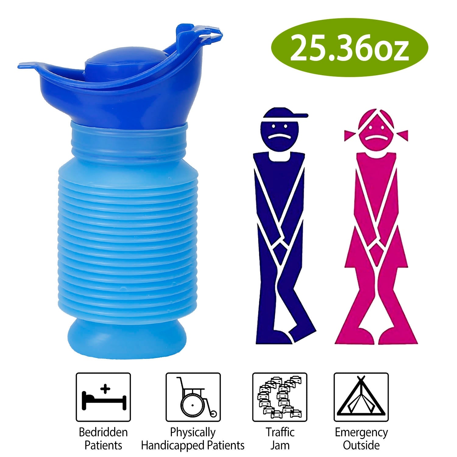 750ml Unisex Reusable Emergency Shrinkable Urinal Cheap Pice