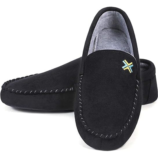 Roxoni Men Slippers, Suede Moccasin Slipper with Memory Foam Outlet Shop