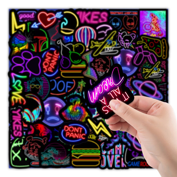 100-Piece: Cartoon Neon Light Graffiti Stickers Discount Codes Really Cheap